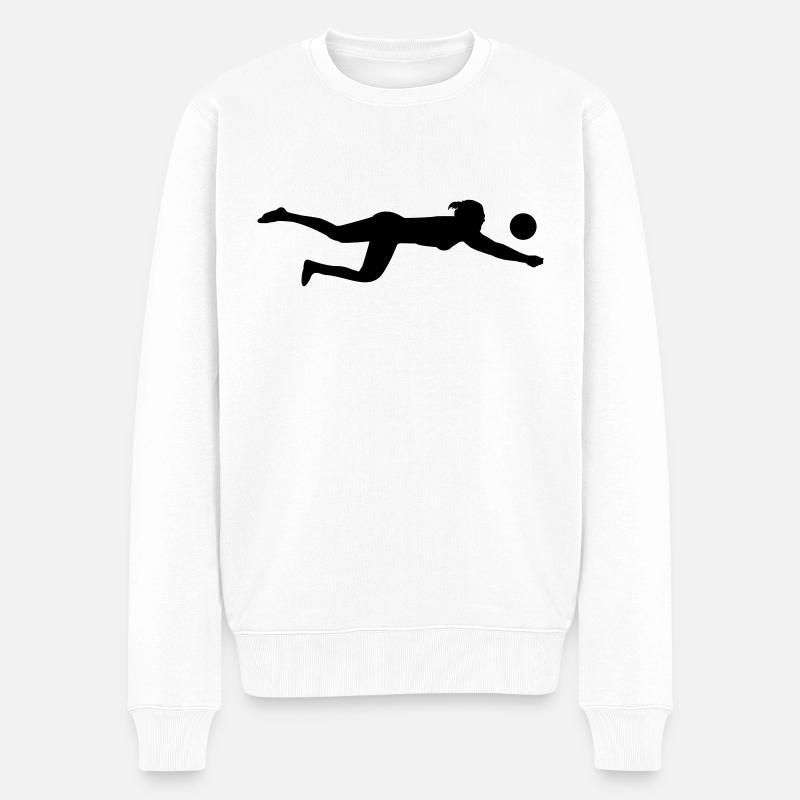 Volley-ball silhouette - Pull Premium bio Homme - blanc