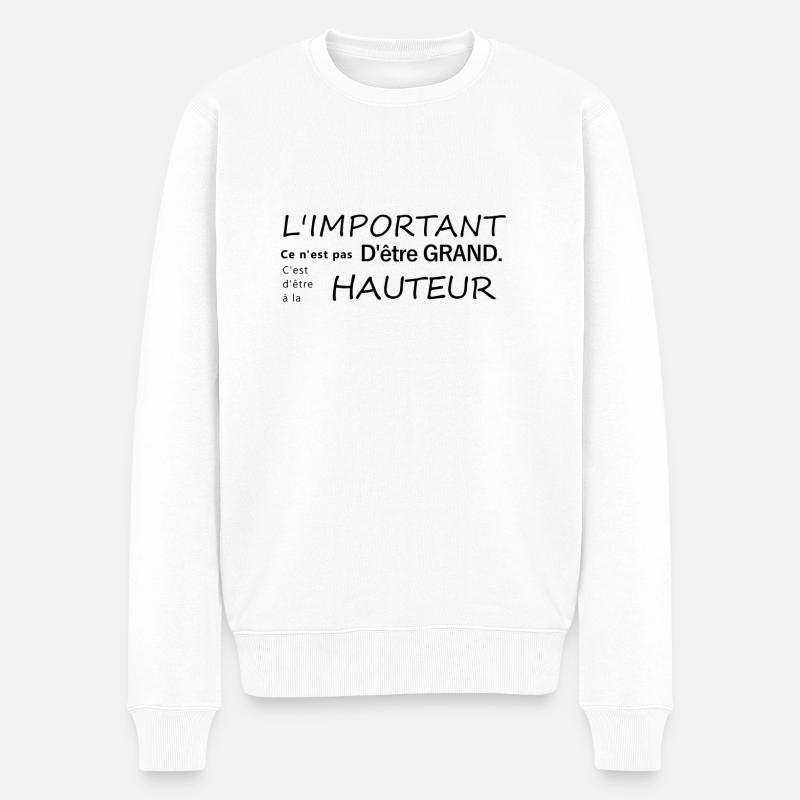 citation - Pull Premium bio Homme - blanc