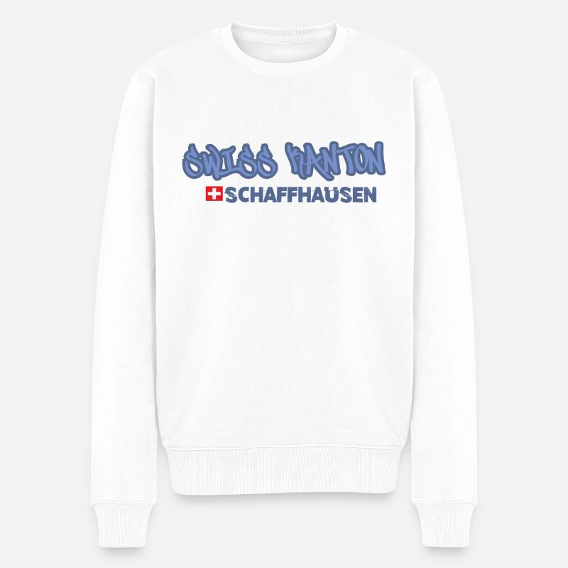 Kantons T-Shirt Schaffhausen - Männer Premium Bio Pullover - Weiß