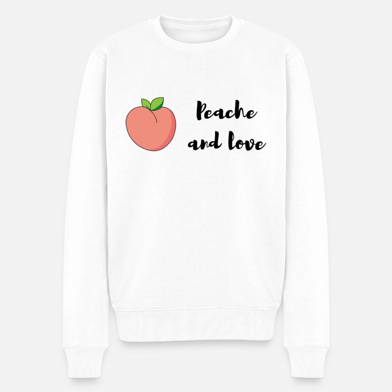 Peached et l’amour - Pull Premium bio Homme - blanc
