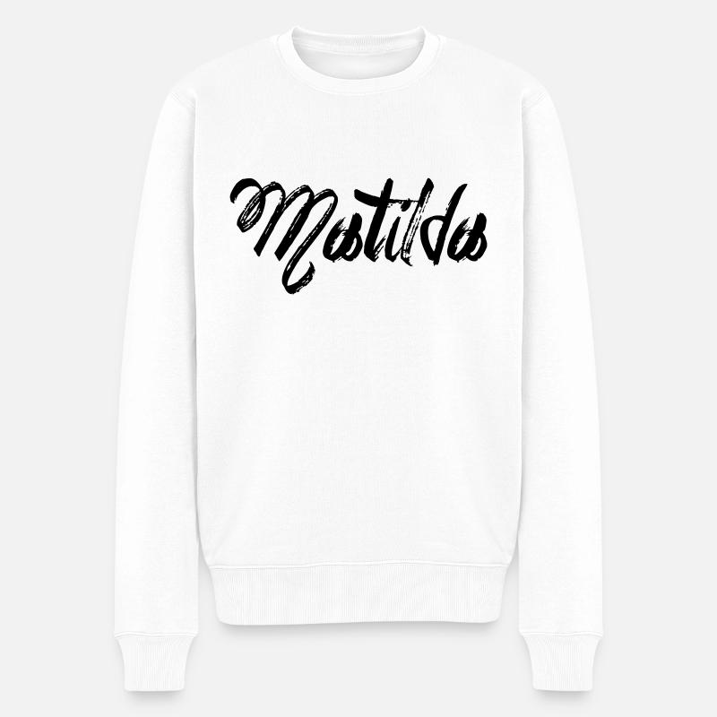 Matilda - Männer Premium Bio Pullover - Weiß