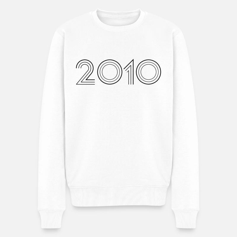2010 - Männer Premium Bio Pullover - Weiß