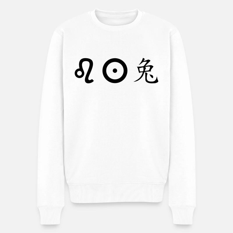 löwe sonne hase - Männer Premium Bio Pullover - Weiß