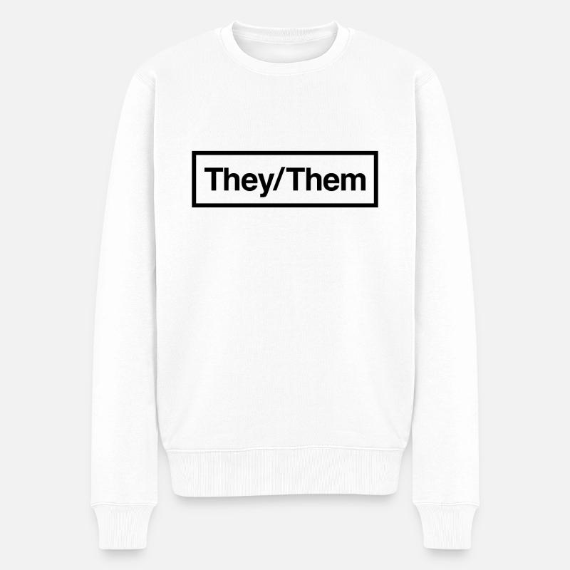 They/Them - Men's Premium Organic Jumper - white
