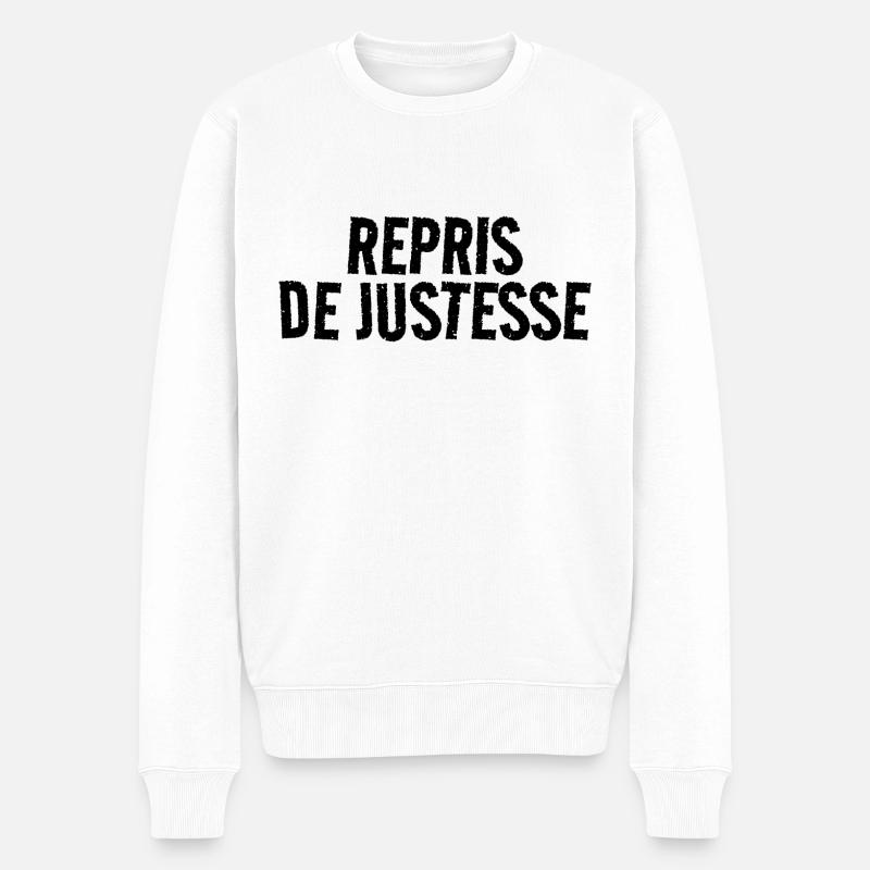 repris de justesse - Pull Premium bio Homme - blanc