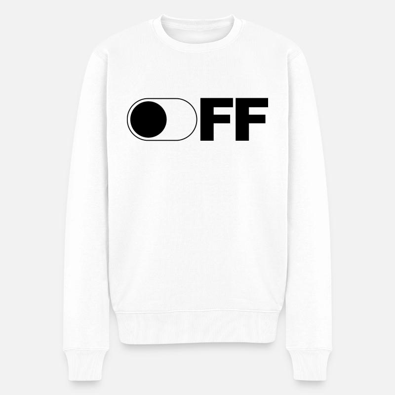 OFF - Männer Premium Bio Pullover - Weiß