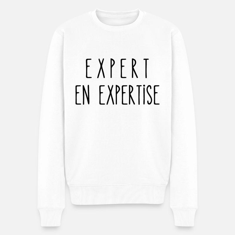 expert en expertise - Pull Premium bio Homme - blanc