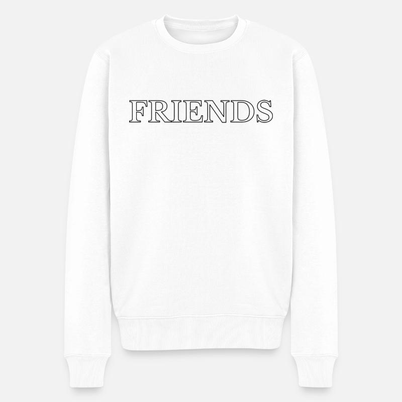 Amis Amis Amitié amicale - Pull Premium bio Homme - blanc