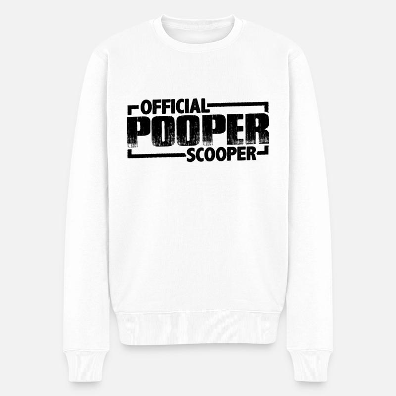 Scooper Officiel Pooper 28 - Pull Premium bio Homme - blanc
