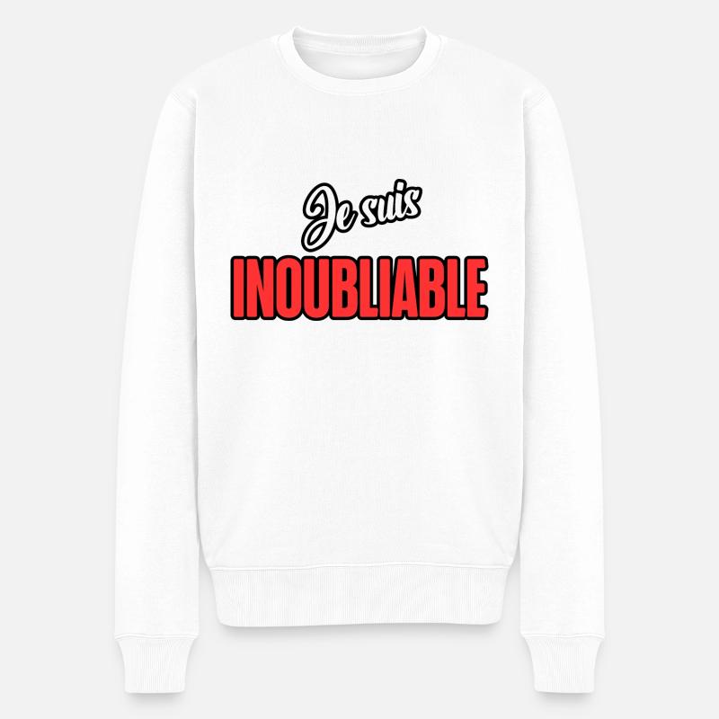 je suis inoubliable - Pull Premium bio Homme - blanc