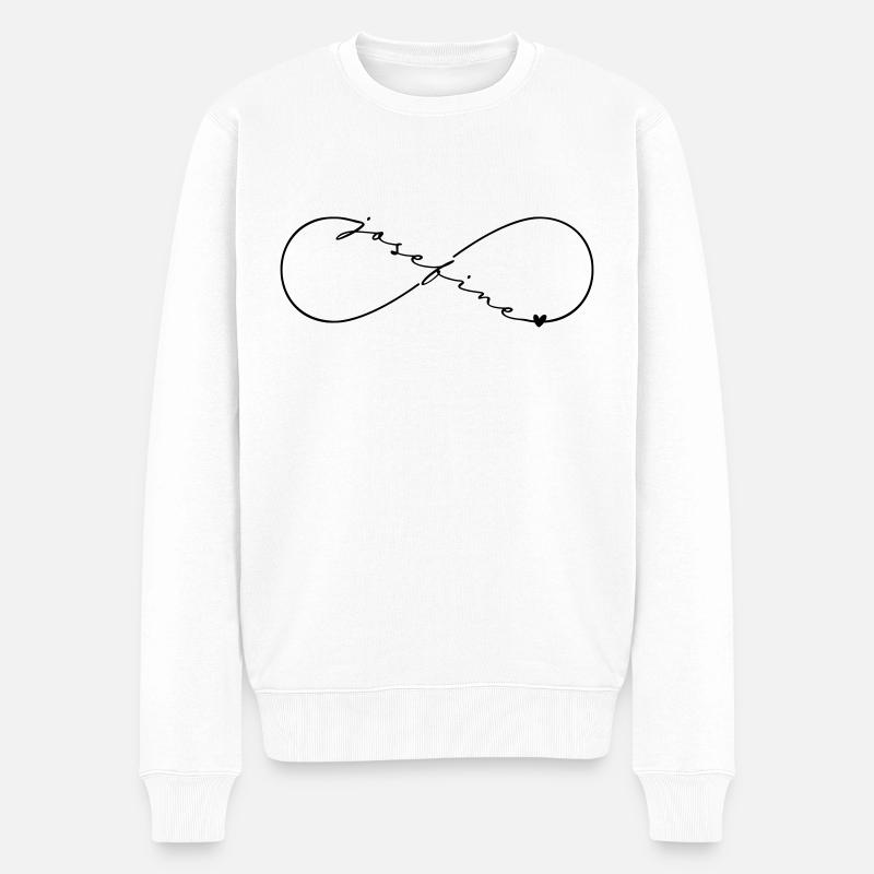 Josefine Name Infinitysymbol - Männer Premium Bio Pullover - Weiß