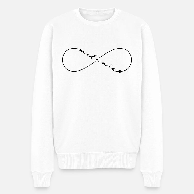Melanie Name Symbole de l’infini - Pull Premium bio Homme - blanc