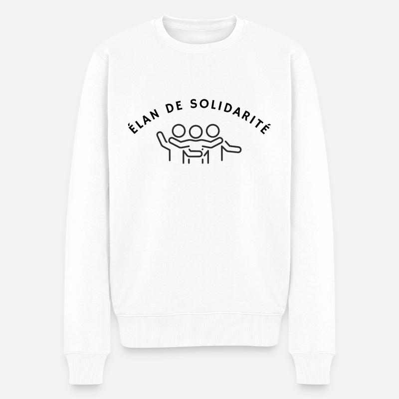 élan de solidarité - Pull Premium bio Homme - blanc