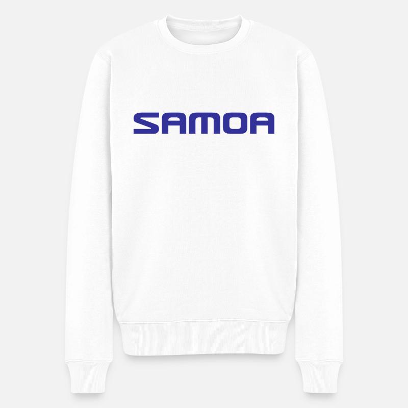 Samoa Logo - Polynesien - Südsee - Männer Premium Bio Pullover - Weiß