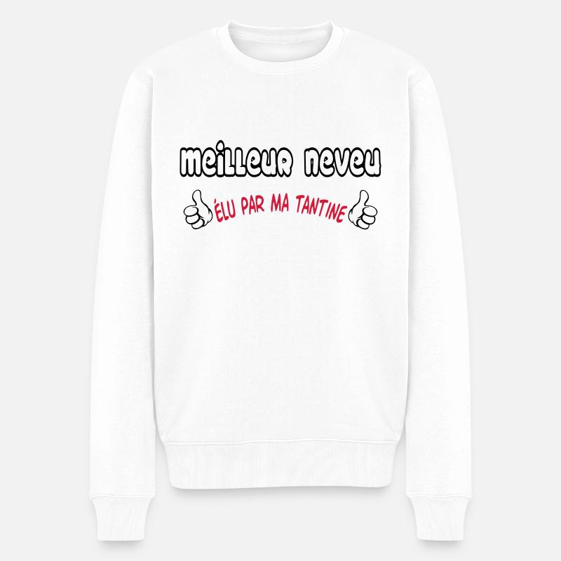 MEILLEUR neveu - Pull Premium bio Homme - blanc