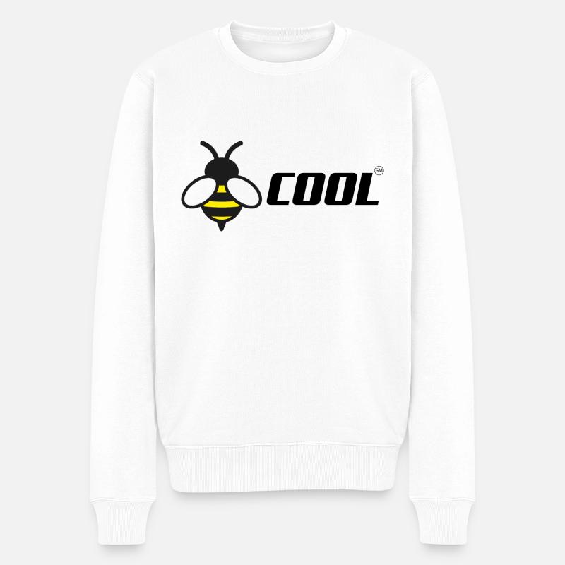 Bee Cool - Männer Premium Bio Pullover - Weiß