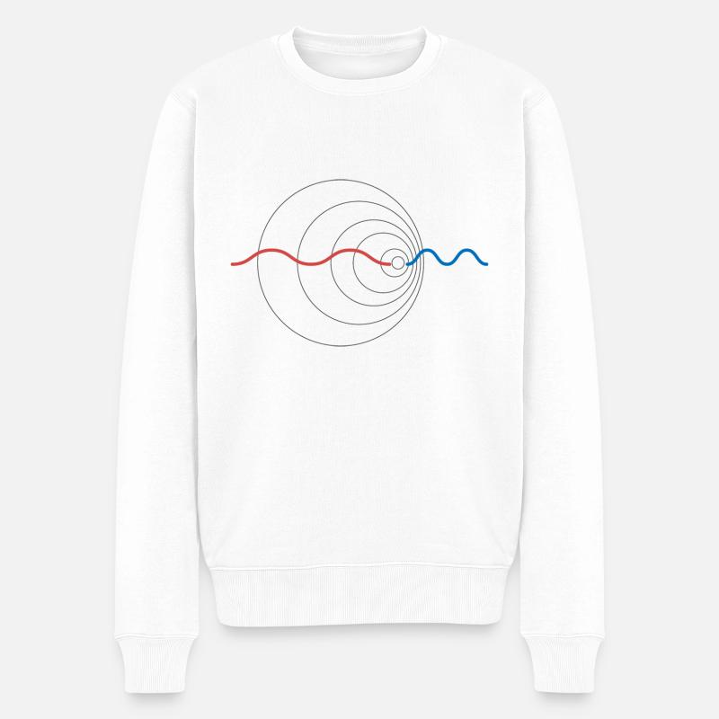 Wave Doppler Effect Physics Physicist Gift - Men's Premium Organic Jumper - white