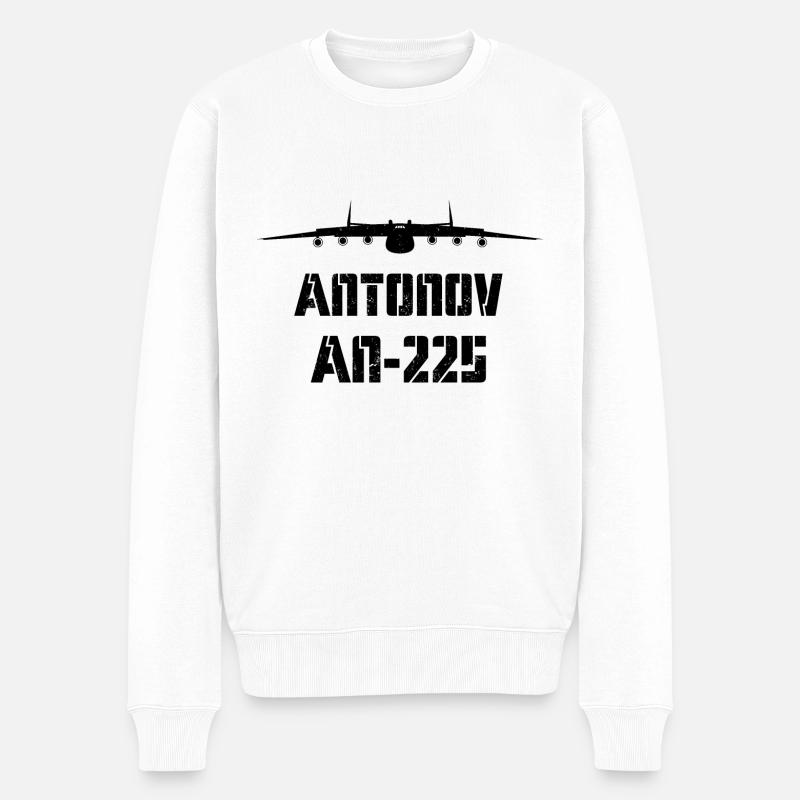 An-225 Antonov Flugzeug Pilot Russland Geschenk - Männer Premium Bio Pullover - Weiß