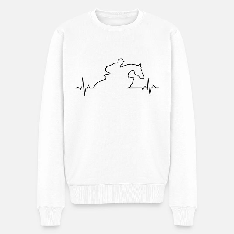 Saut d’obstacles ECG - Pull Premium bio Homme - blanc