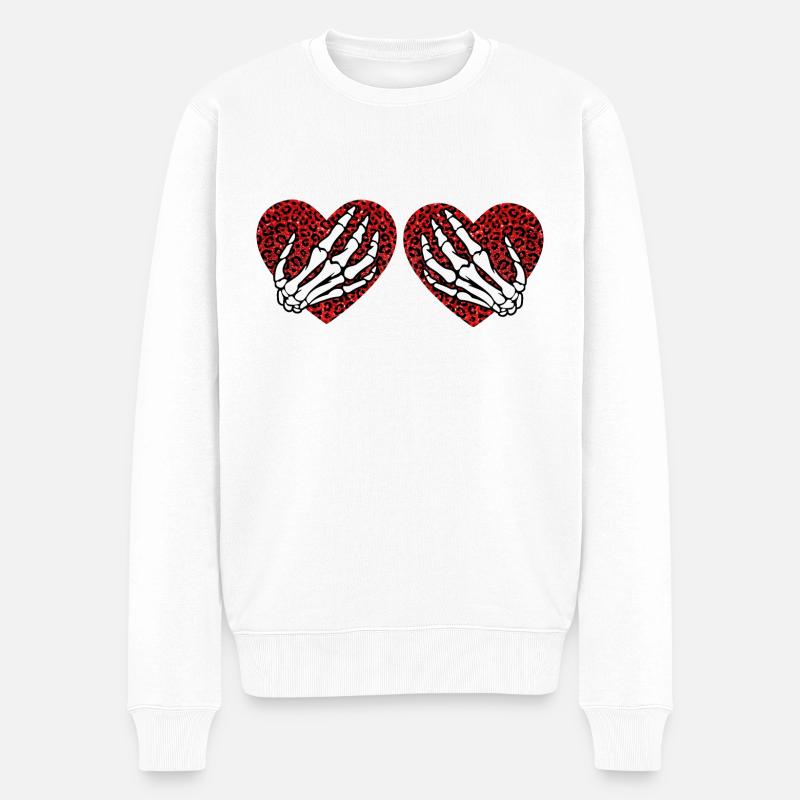 Aimer les mains saké - Pull Premium bio Homme - blanc