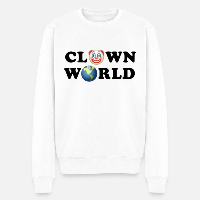 Clownwelt - Männer Premium Bio Pullover - Weiß