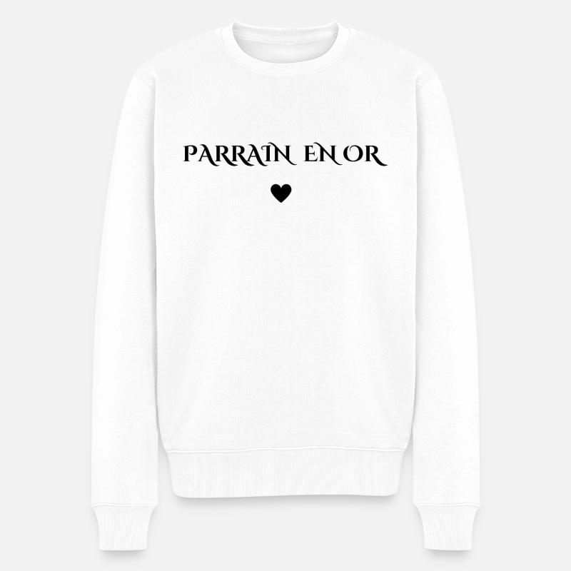 parrain en or - Pull Premium bio Homme - blanc