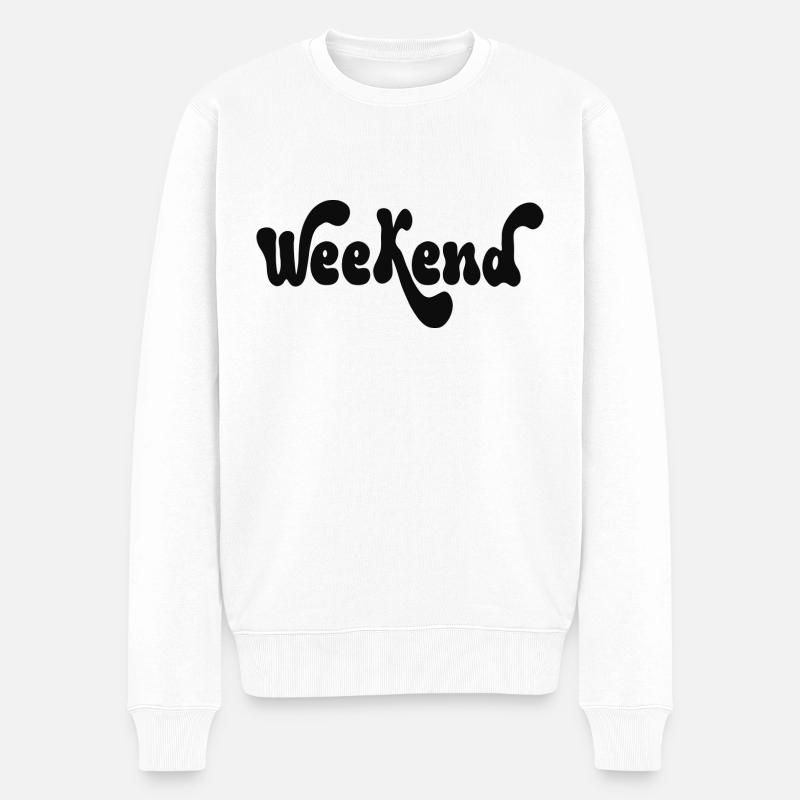 Weekend - Männer Premium Bio Pullover - Weiß