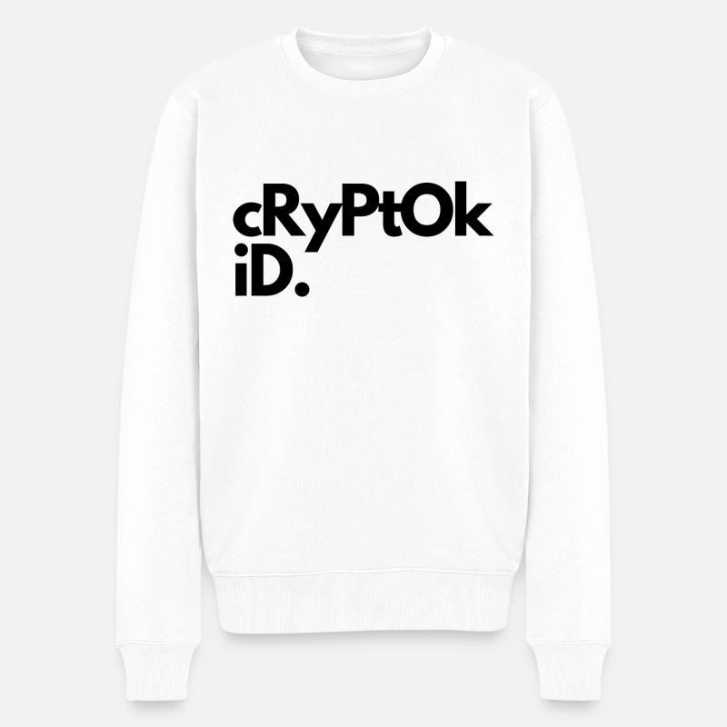 Cryptokid - Männer Premium Bio Pullover - Weiß