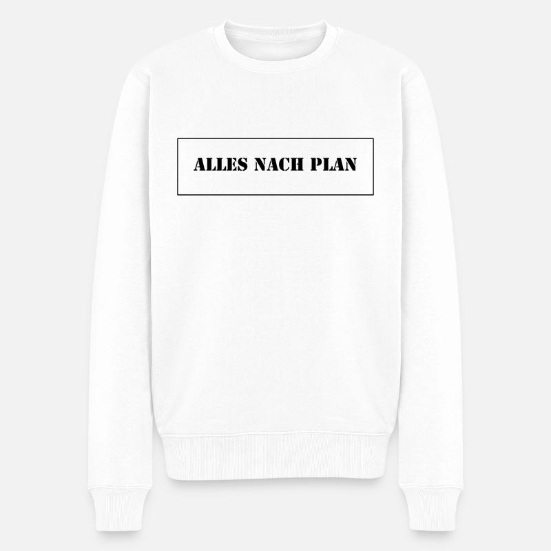 alles nach plan - Männer Premium Bio Pullover - Weiß