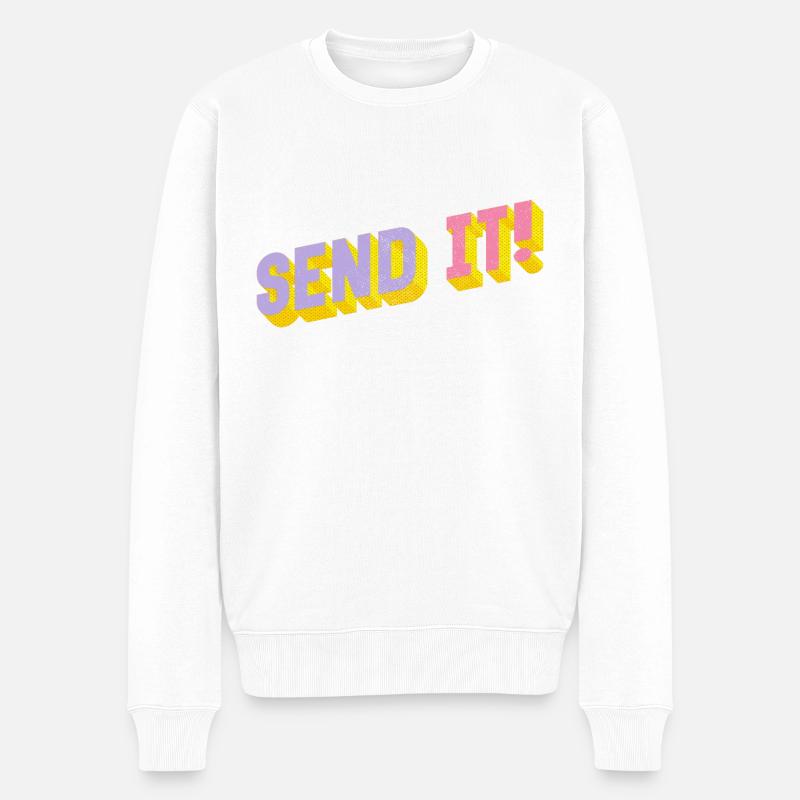 SEND IT! - Männer Premium Bio Pullover - Weiß