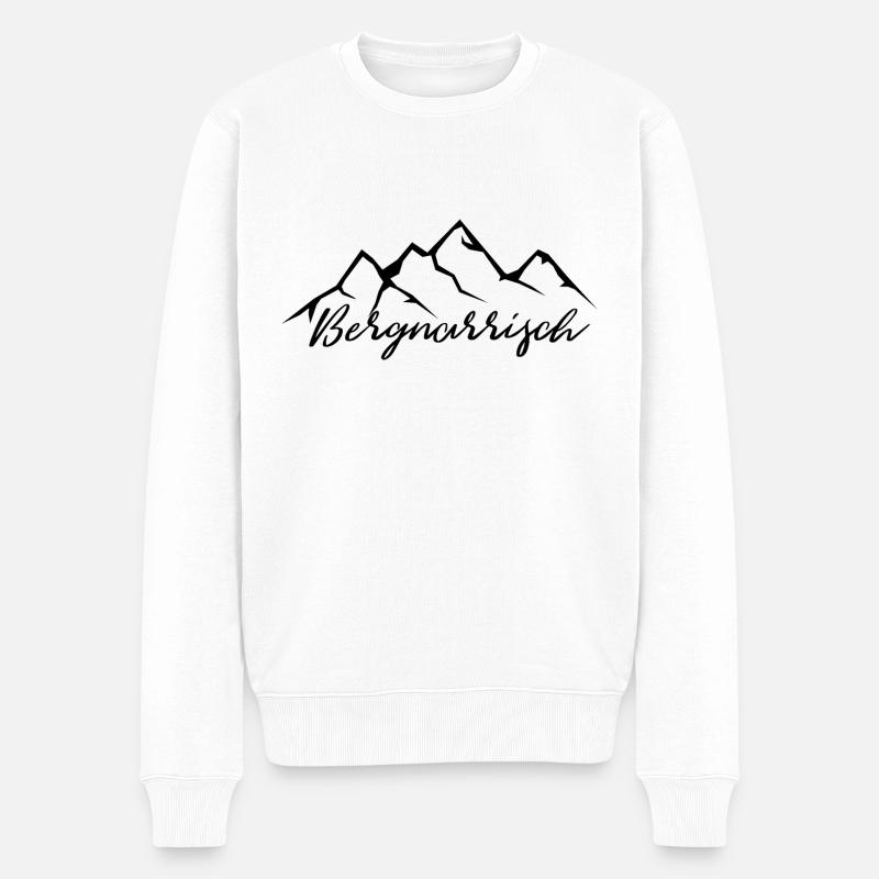 Bergnarrisch - (3) - Männer Premium Bio Pullover - Weiß