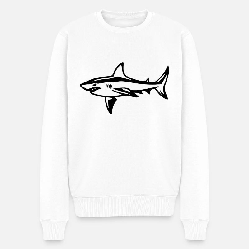 Requin - Pull Premium bio Homme - blanc