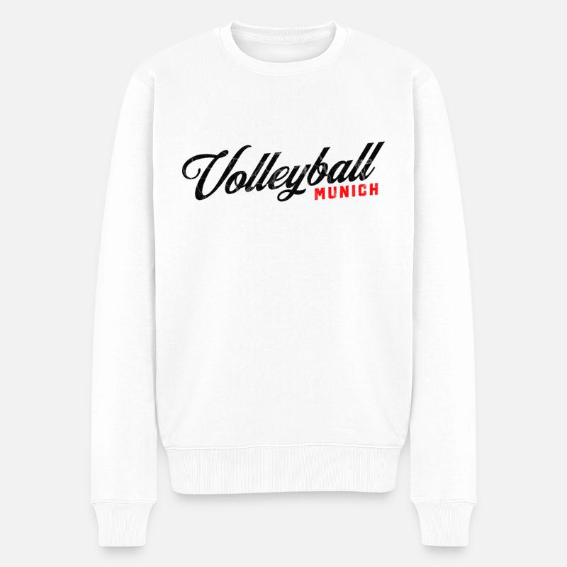 Volleyball Design Munich - Männer Premium Bio Pullover - Weiß