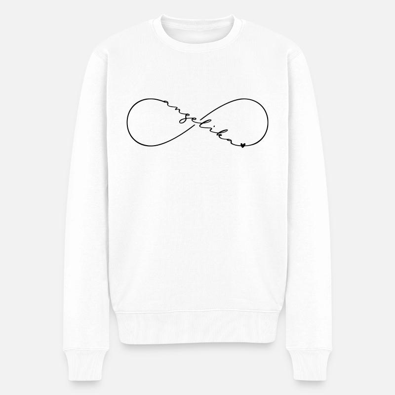 Angelika Name Infinitysymbol - Männer Premium Bio Pullover - Weiß