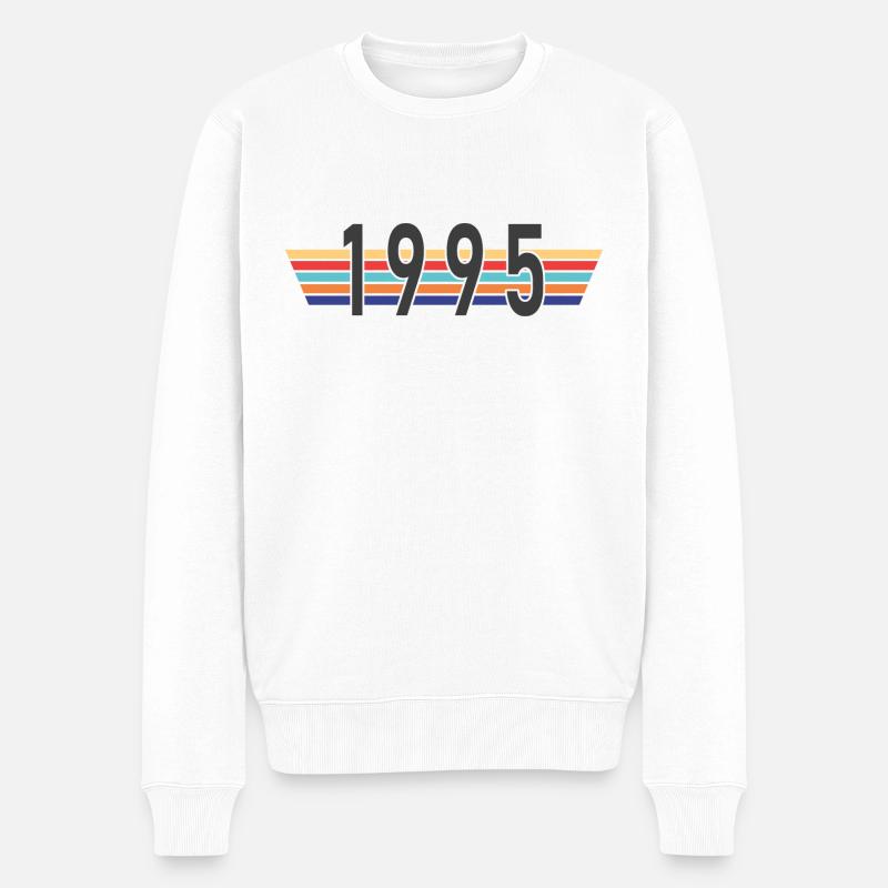 Jahr 1995 - Männer Premium Bio Pullover - Weiß