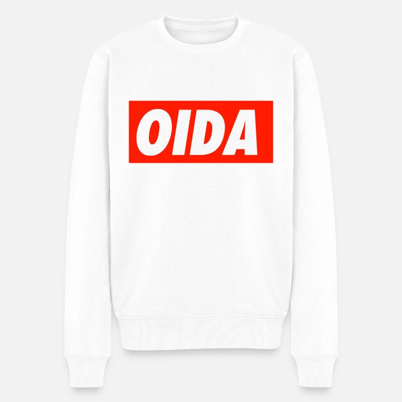 Oida - Männer Premium Bio Pullover - Weiß