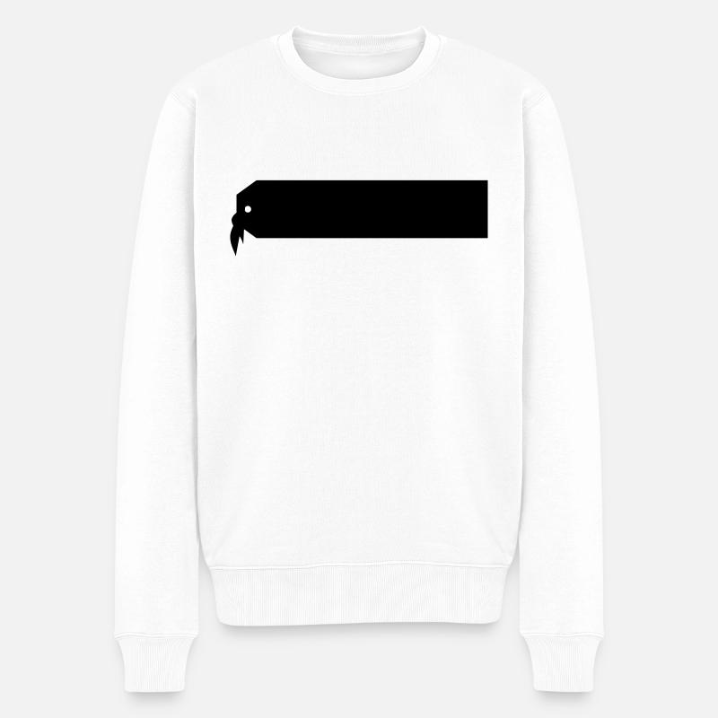 Preisschild Schild Etikett Deko Hintergrund - Männer Premium Bio Pullover - Weiß