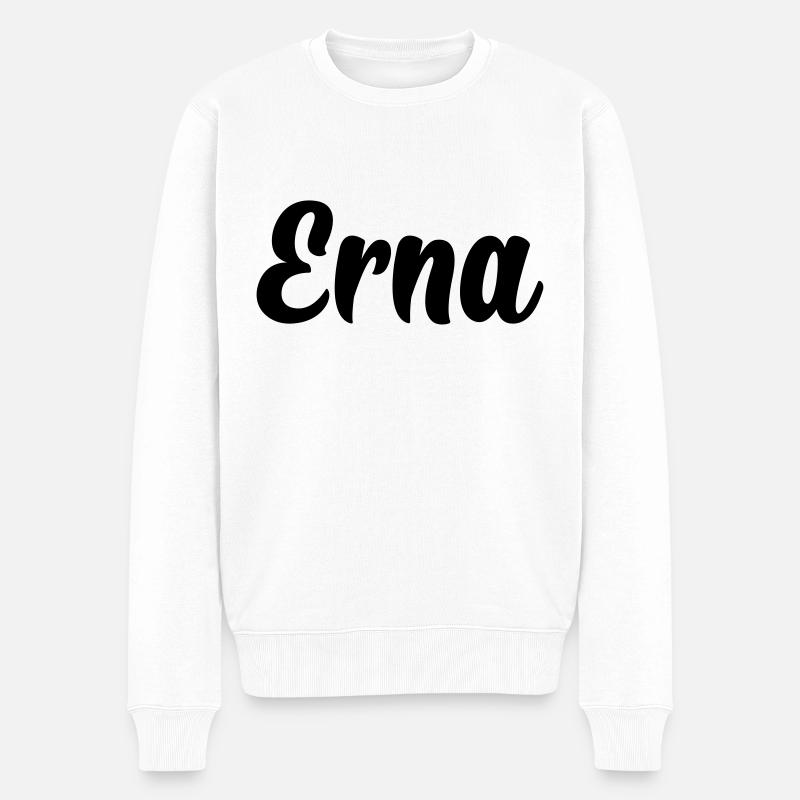 Erna - Männer Premium Bio Pullover - Weiß