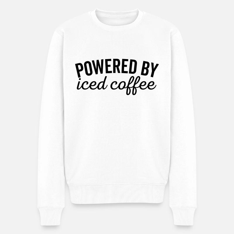 Propulsé par le café glacé - Pull Premium bio Homme - blanc