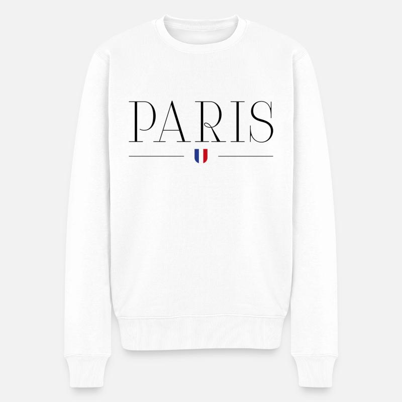 Frankreich Paris - Männer Premium Bio Pullover - Weiß