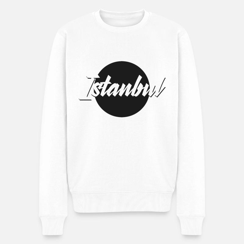Istanbul - Männer Premium Bio Pullover - Weiß