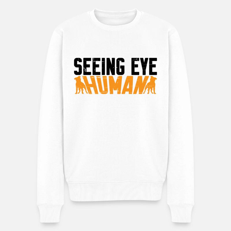 Seeing Eye Human 10 - Pull Premium bio Homme - blanc