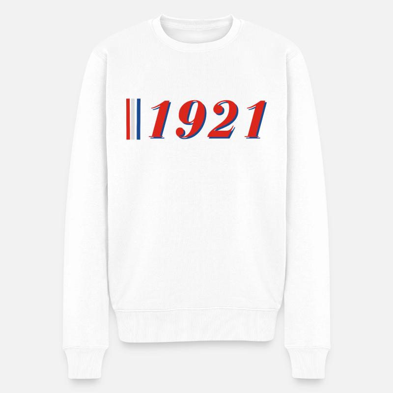 Jahr 1921 - Männer Premium Bio Pullover - Weiß