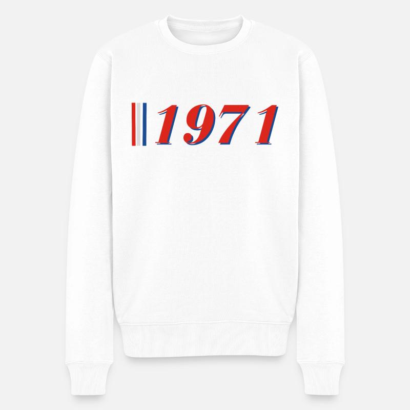 Année 1971 - Pull Premium bio Homme - blanc