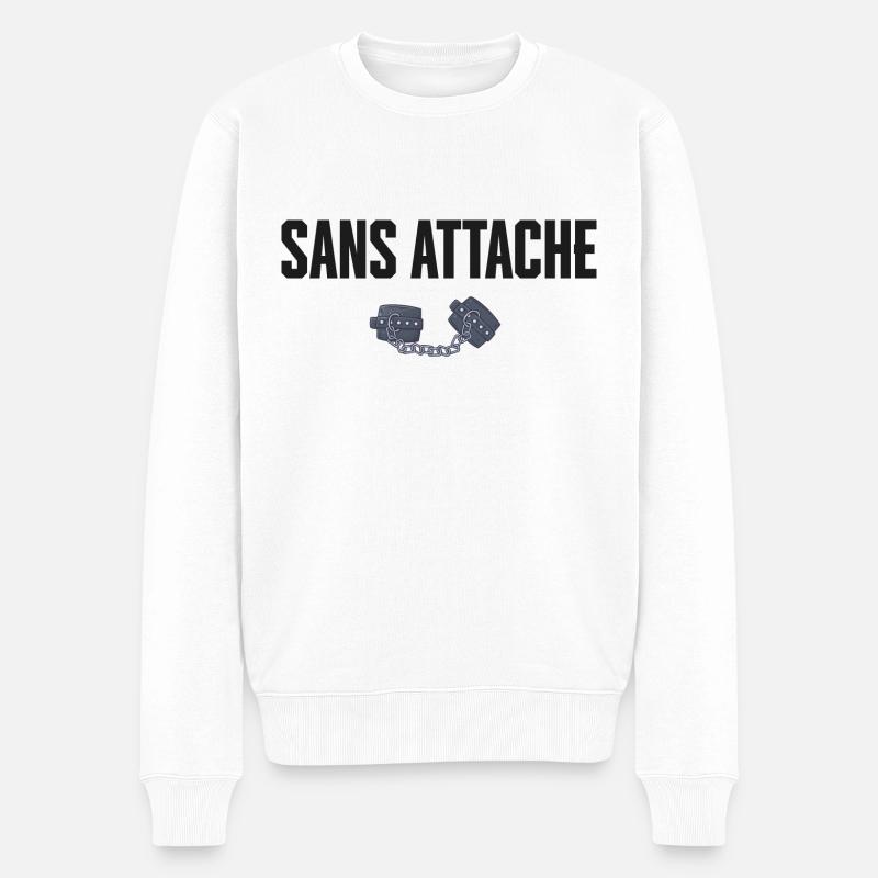 Sans attache cadeau célabataire - Pull Premium bio Homme - blanc