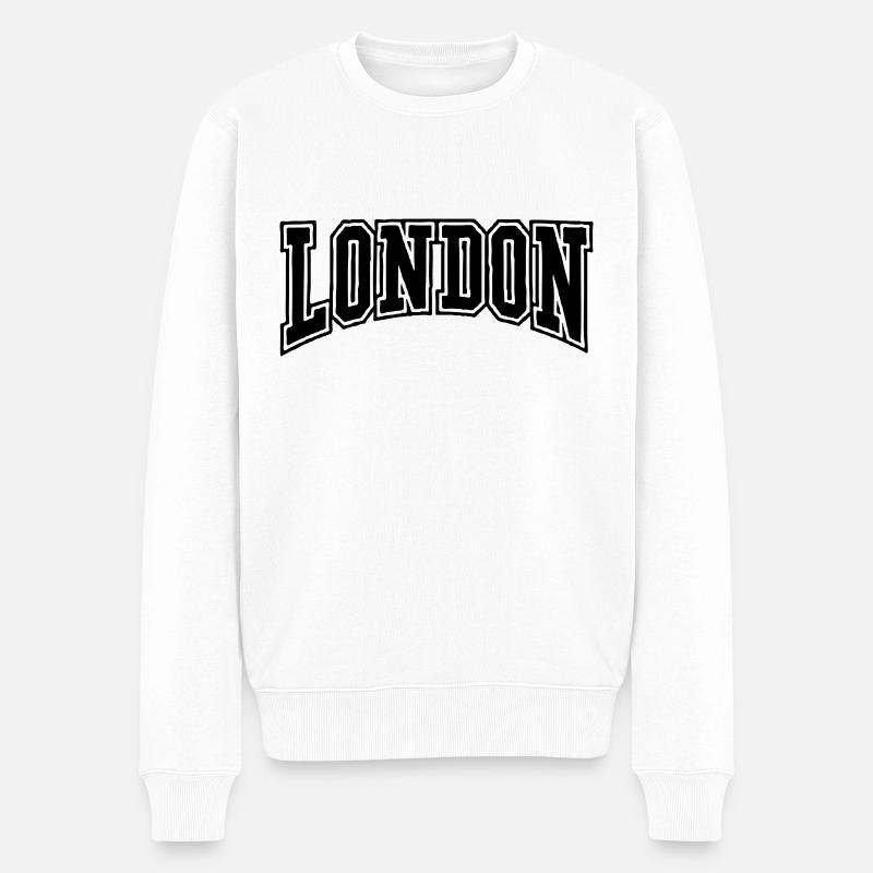 London College ondulé - Pull Premium bio Homme - blanc
