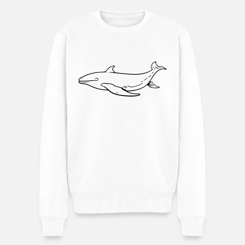Baleine - Pull Premium bio Homme - blanc