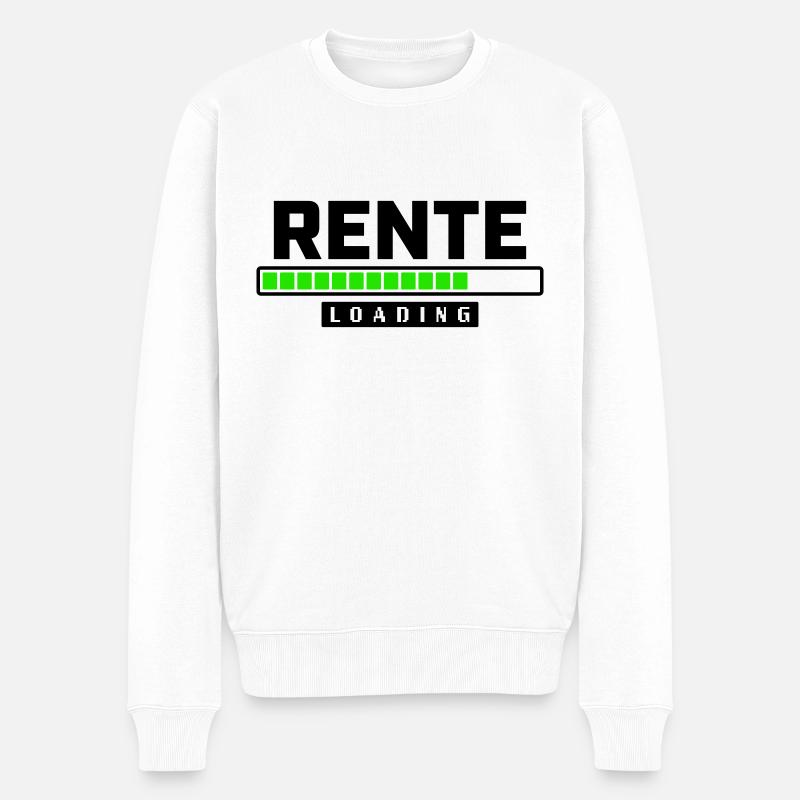Rente - Männer Premium Bio Pullover - Weiß