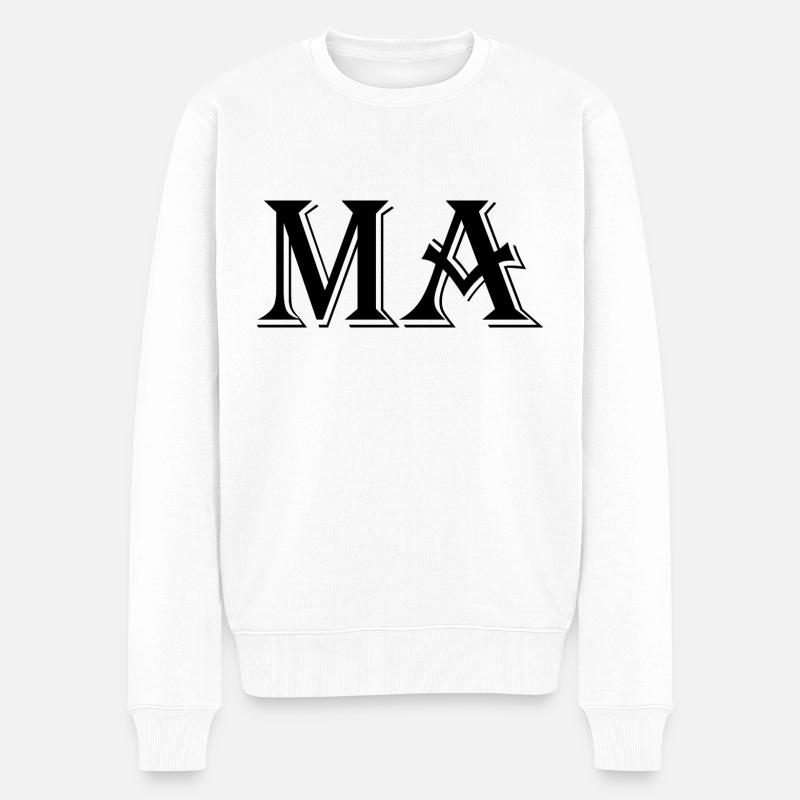 Mannheim Monnem Mannheimat - Männer Premium Bio Pullover - Weiß