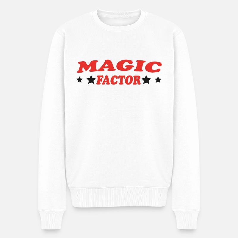 MAGIC FACTOR - Pull Premium bio Homme - blanc
